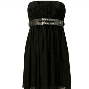 Saint laurent black Silk Bustier dress